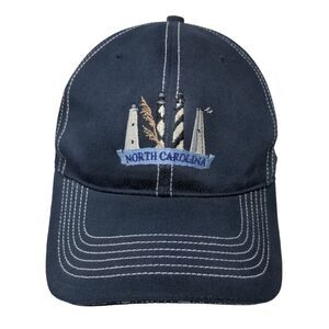 North Carolina Strapback Hat Blue One Size Adjustable Embroidered Oconnor Caps